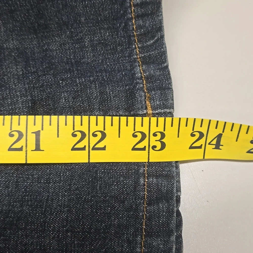 Jeanology Collection Classic Dark Blue Wide Leg Jeans, Sz12 - Picture 9 of 12